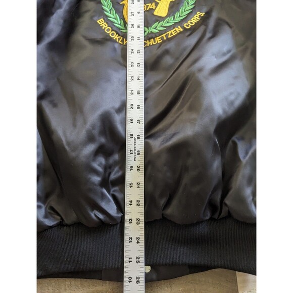 VTG Pistol King 1986 Brooklyn Schuetzen Corp + Pins Nylon Bomber Jckt Sz M OOAK - Picture 8 of 16